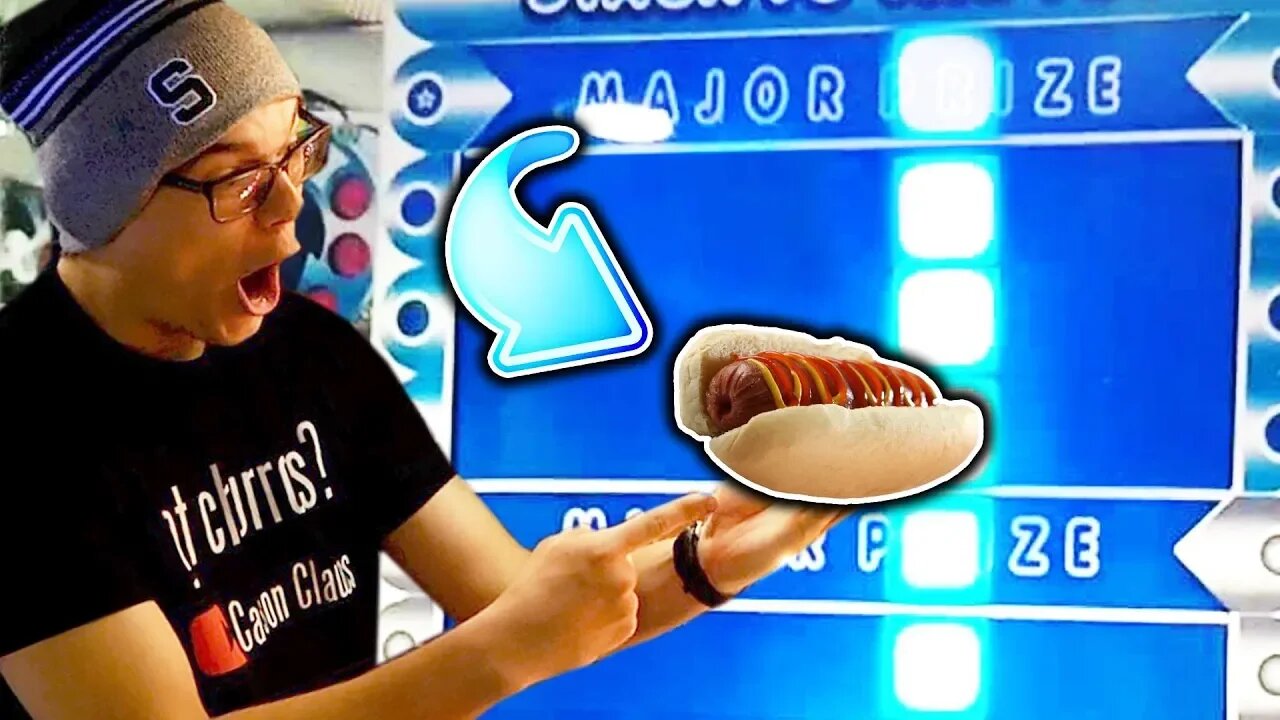 WINNING A HOT DOG FROM AN ARCADE GAME?!?