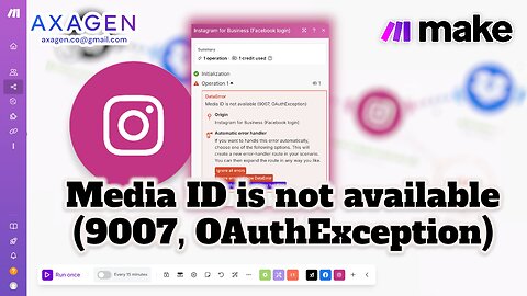 Fix Instagram media uploading error in make.com