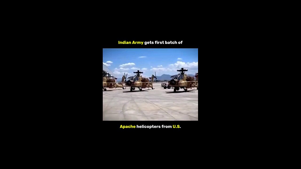 Indian Army gets first batch of Apache helicopters from U.S ☠️