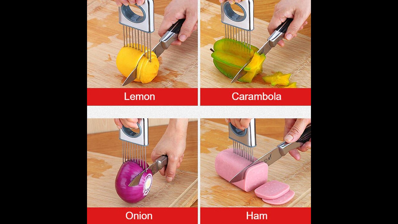 Stainless Steel Slicing Holder, Easy Cooking, Easy Sharing