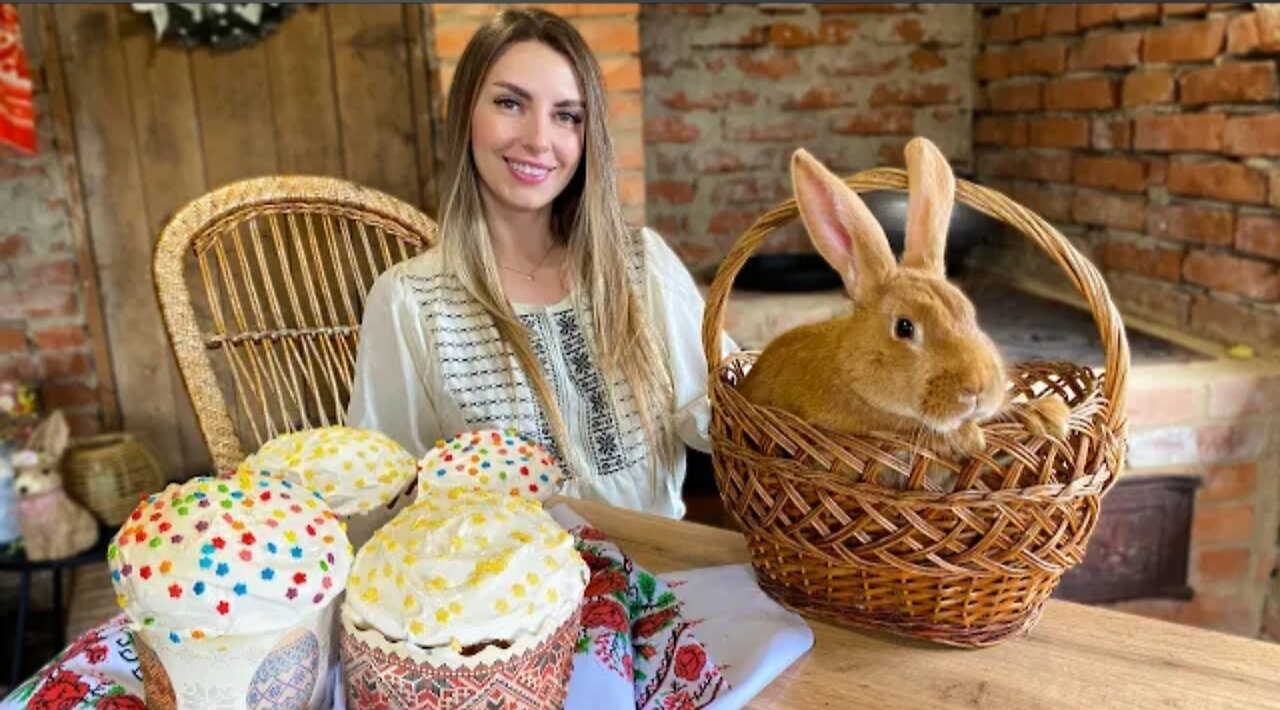 Cooking Traditional Easter Cake in Ukrainian Village | ASMR Recipes