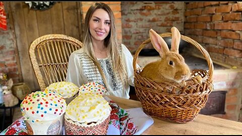 Cooking Traditional Easter Cake in Ukrainian Village | ASMR Recipes