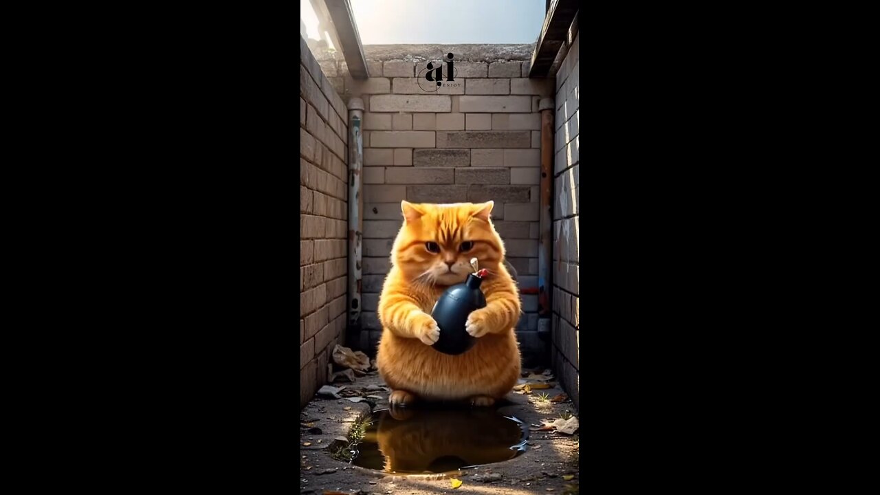 Cat story cat work hard