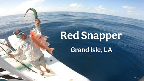 Red snapper fishing off the coast of Grand Isle, Louisiana