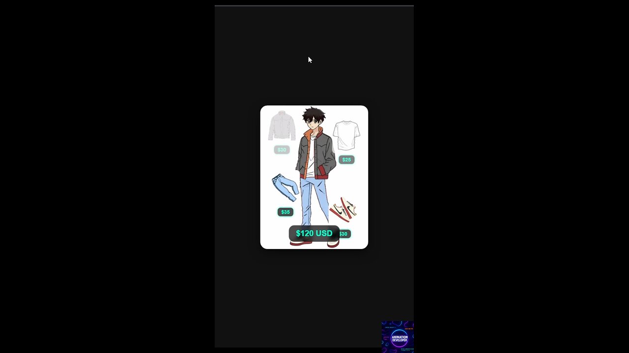 Iinteractive fashion card css html