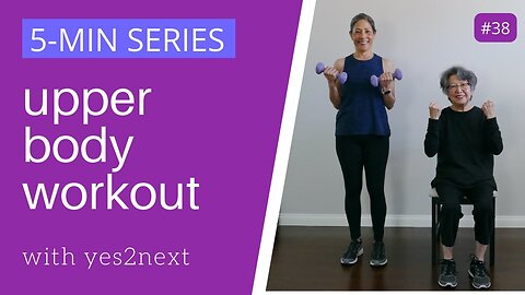 5 MINUTE UPPER BODY CHAIR WORKOUT Seniors, Beginners