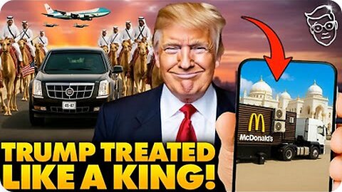 A Camel-Cybertruck Motorcade, His Own Personal McDonalds, a Flying Palace: Trumps EPIC MidEast Trip