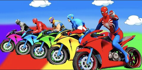 SPIDER MAN!on Motorcycle i...