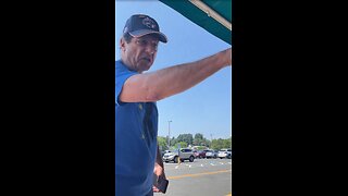 Left Wing Extremist harasses and spits on 2 conservatives sitting public