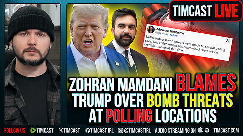 Zohran Mamdani BLAMES Trump Over Bomb Threats At Polling Locations