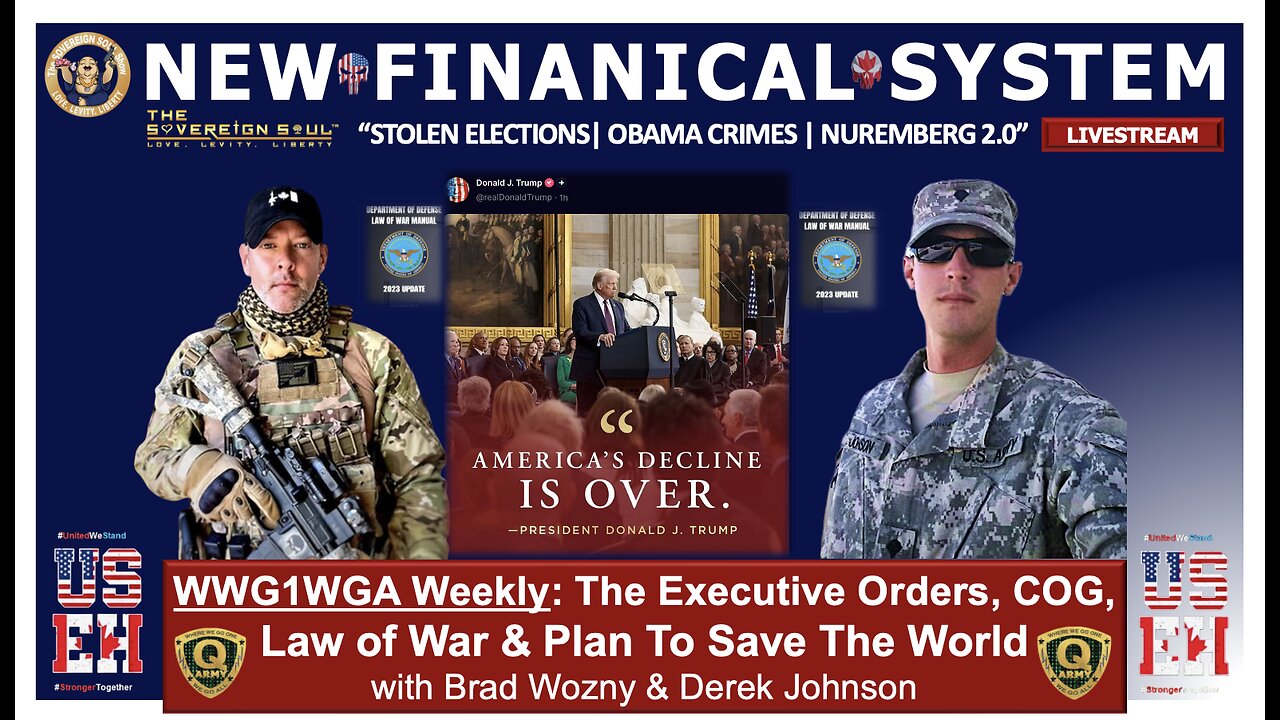 WWG1WGA: Trump Currency Reset, Obama [DS] Tribunals, Nuremberg & Epstein w/Derek Johnson, Brad Wozny