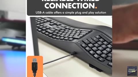 X9 Wired Ergonomic Keyboard with Cushioned Wrist Rest - Type Comfortably Longer