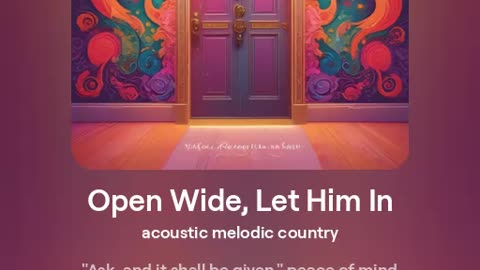 Open Wide, Let Him In