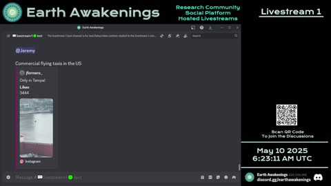 Earth Awakenings - Livestream 1 - #3159 - Live on Rumble/Youtube/X-Twitter/Twitch