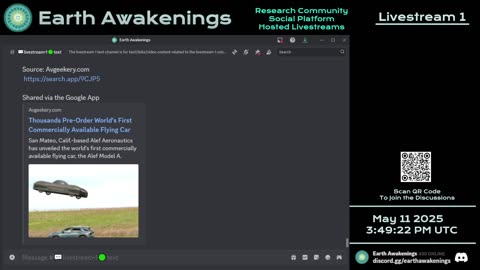 Earth Awakenings - Livestream 1 - #3162 - Live on Rumble/Youtube/X-Twitter/Twitch