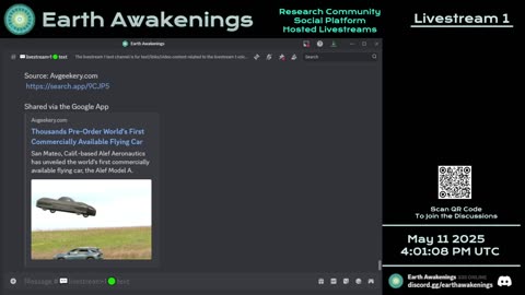 Earth Awakenings - Livestream 1 - #3162 - Live on Rumble/Youtube/X-Twitter/Twitch