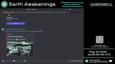 Earth Awakenings - Livestream 1 - #3169 - Live on Rumble/Youtube/X-Twitter/Twitch
