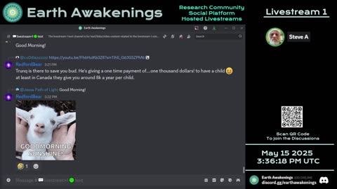 Earth Awakenings - Livestream 1 - #3171 - Live on Rumble/Youtube/X-Twitter/Twitch