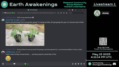 Earth Awakenings - Livestream 1 - #3171 - Live on Rumble/Youtube/X-Twitter/Twitch