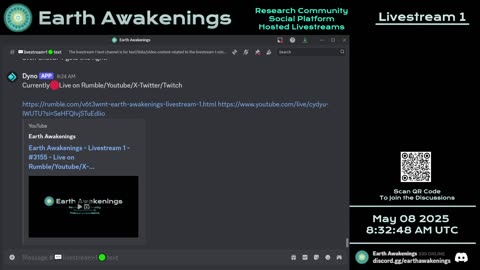 Earth Awakenings - Livestream 1 - #3155 - Live on Rumble/Youtube/X-Twitter/Twitch