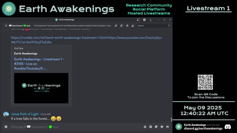 Earth Awakenings - Livestream 1 - #3155 - Live on Rumble/Youtube/X-Twitter/Twitch