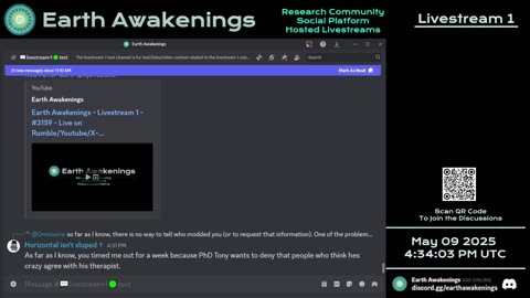 Earth Awakenings - Livestream 1 - #3159 - Live on Rumble/Youtube/X-Twitter/Twitch