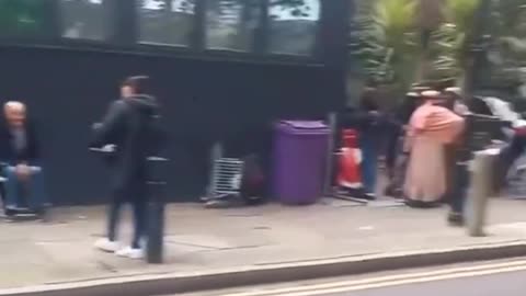 Benefits center in London. There are no British citizens.