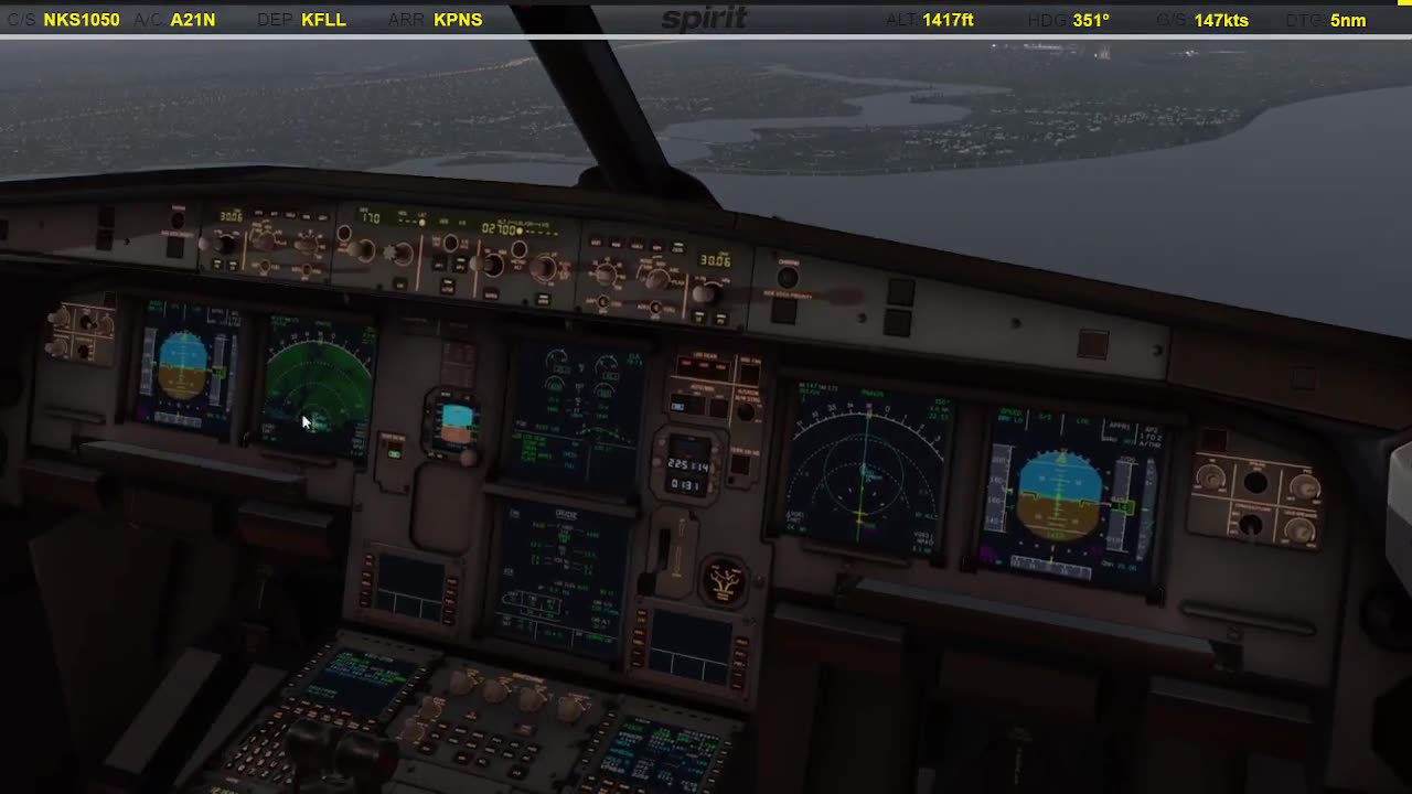 Landing in Pensacola (KPNS)