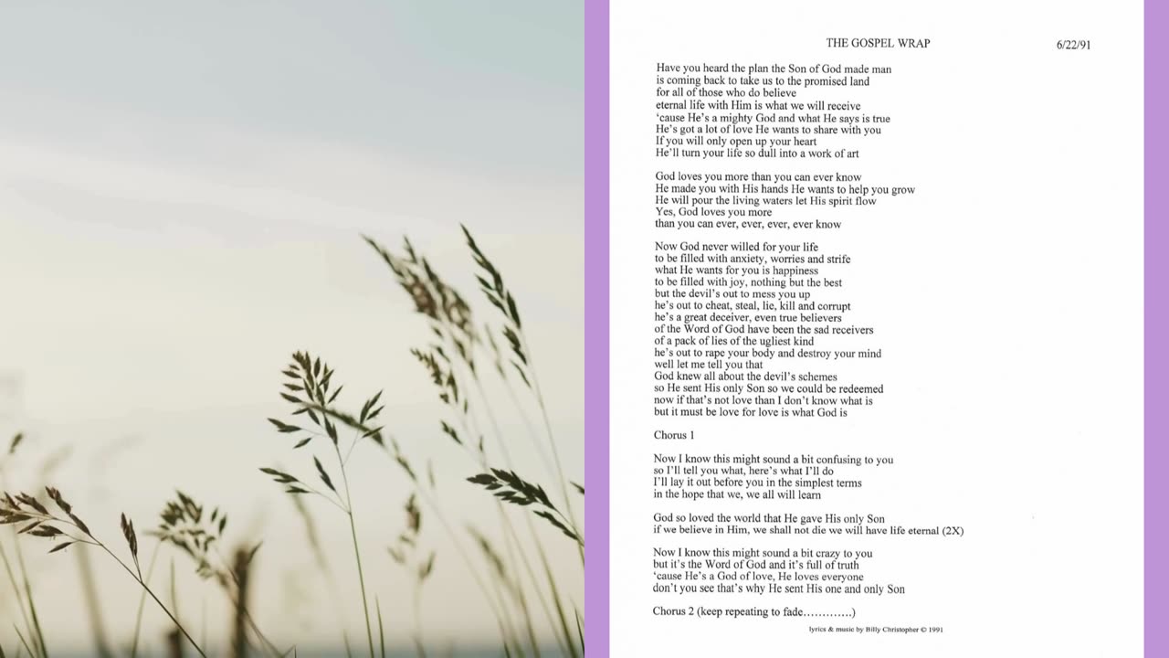 The Gospel Wrap, from the Heavenly Realms Worship Album