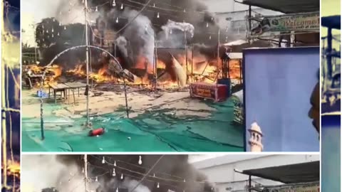 Major Fire Engulfs Saharanpur Trade Fair, 25+ Shops Destroyed in Cylinder Blast