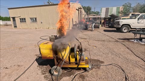 Diesel Powered Steam Cleaner, Flames and Failure!