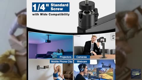 BAISHUN Projector Stand, Wall and Mini Ceiling Mount with 1/4-Inch Thread, 360-d