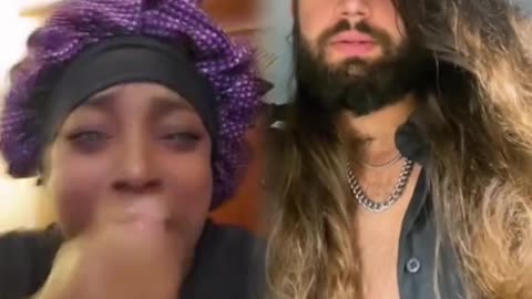 woman reacting to sexy TikTok guys