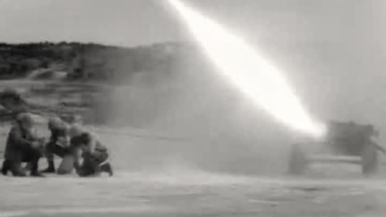USMC T66 "Honeycomb" rocket launchers in action during the Korean War in November 1952