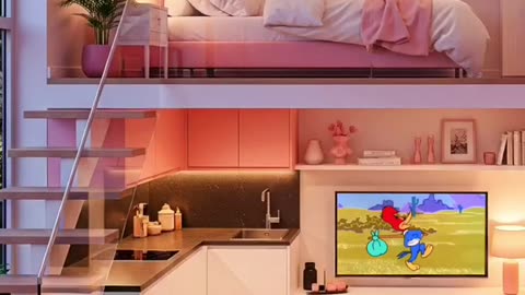 Step into this dreamy pink loft! ✨