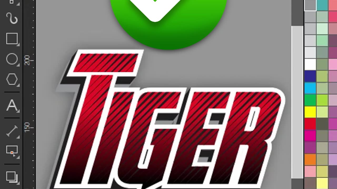 Unique tiger scratch text effect in CorelDraw