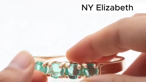 Round-Cut Emerald Prong Set Band Ring