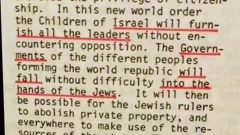 Global Zionist Agenda