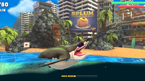 DEMON MEGALODON WITH EAGLE LIVE | Godzilla | 4K Gameplay Video | Viral Hungry Shark Evolution | Game