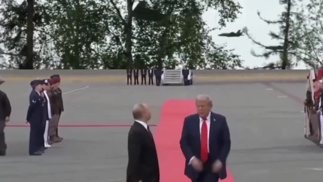 a salute from the skies to Trump and Putin