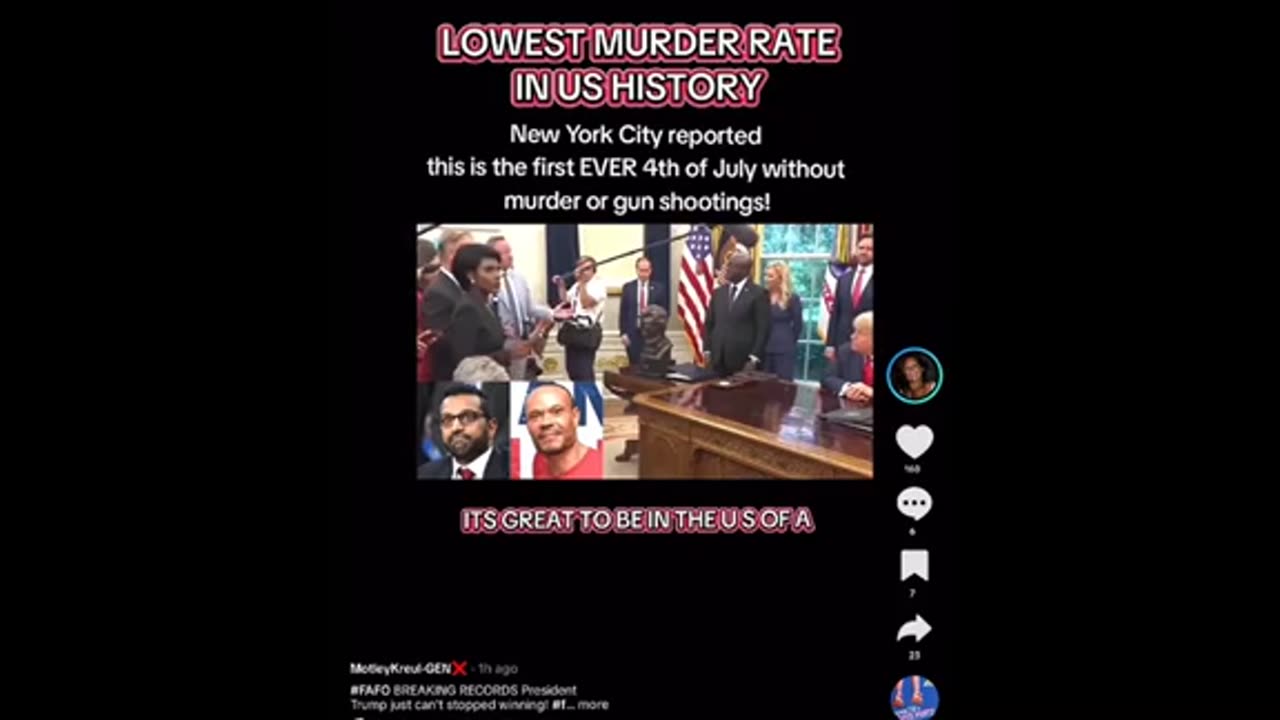 Trump and low murder rate ..