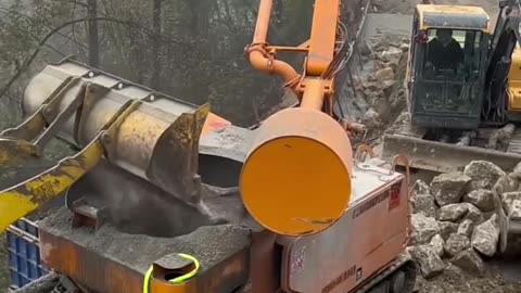 Concrete Pumping at a Hillside Construction Site