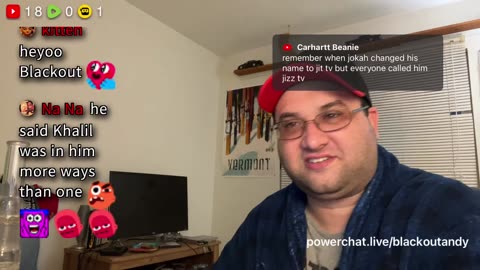 08/21/25 Blackout Andy VOD: "Let's get wonky eye'd/teriyaki wings on the charcoal grill"