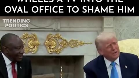 Politics - 2025 Winning Trump Pulls Savage Move On South African Pres On TV Want To Kill Whites