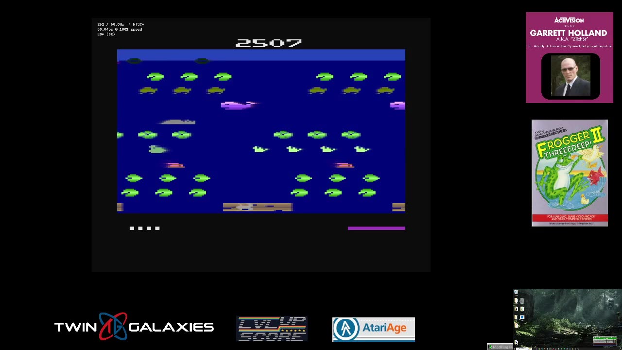 Atari 2600 EMU - Frogger II - Game X B/X - 14,826
