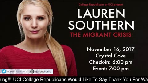 Lauren Southern LIVE at UCI "The Truth about the Migrant Crisis"