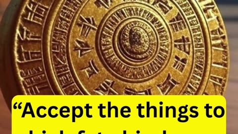 accept the things to which fate binds you I motivation