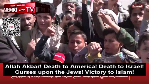 Houthi children in a message to Americans: