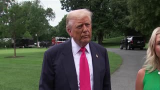 President Trump speaks to reporters B4 departing 4 Pittsburgh