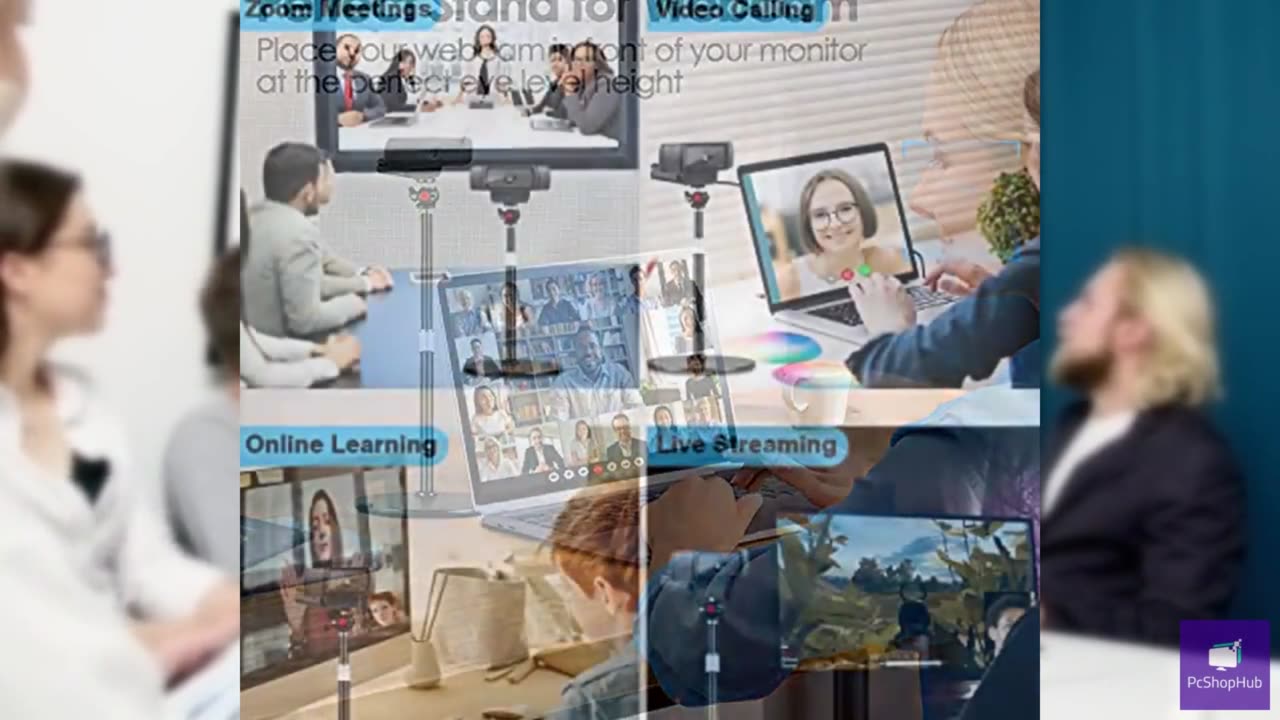 Nycetek Webcam Tripod Stand for Desk: Webcam Stand for Logitech Brio | C920 | C9